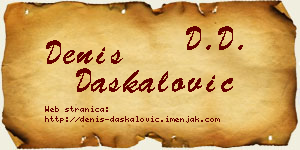 Denis Daskalović vizit kartica